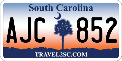 SC license plate AJC852