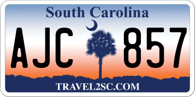 SC license plate AJC857