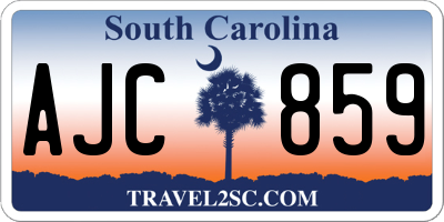 SC license plate AJC859