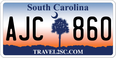 SC license plate AJC860