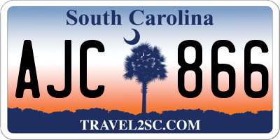 SC license plate AJC866