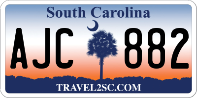 SC license plate AJC882
