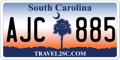 SC license plate AJC885