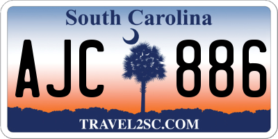 SC license plate AJC886