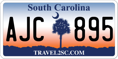 SC license plate AJC895