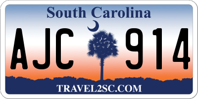 SC license plate AJC914