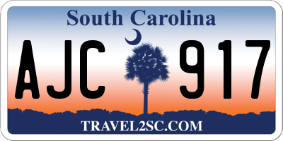 SC license plate AJC917