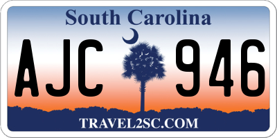 SC license plate AJC946