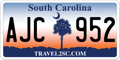 SC license plate AJC952