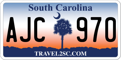 SC license plate AJC970