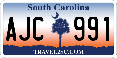 SC license plate AJC991