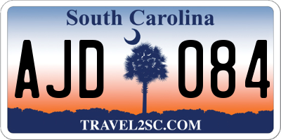 SC license plate AJD084