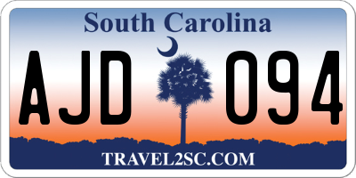 SC license plate AJD094