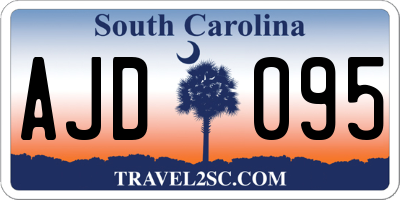 SC license plate AJD095