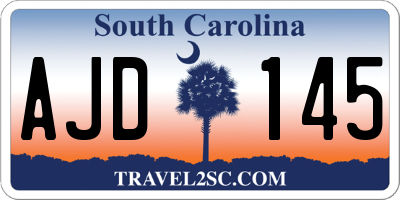 SC license plate AJD145