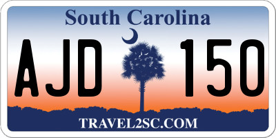 SC license plate AJD150