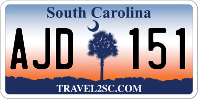 SC license plate AJD151