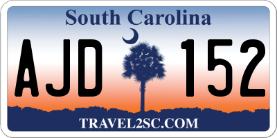 SC license plate AJD152