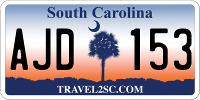 SC license plate AJD153