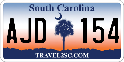 SC license plate AJD154