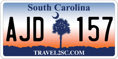 SC license plate AJD157