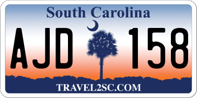 SC license plate AJD158