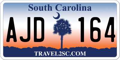 SC license plate AJD164