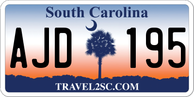 SC license plate AJD195