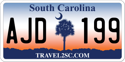 SC license plate AJD199