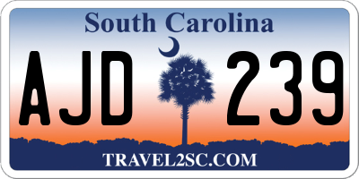 SC license plate AJD239