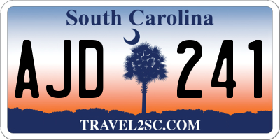 SC license plate AJD241