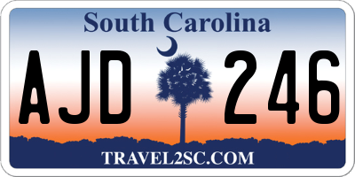 SC license plate AJD246