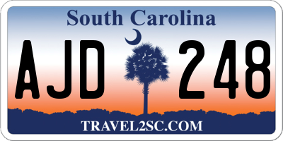 SC license plate AJD248