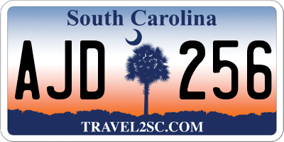 SC license plate AJD256