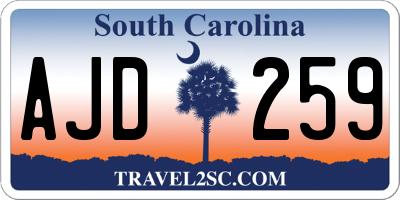 SC license plate AJD259