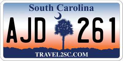 SC license plate AJD261