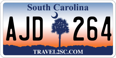 SC license plate AJD264