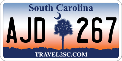 SC license plate AJD267