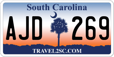 SC license plate AJD269