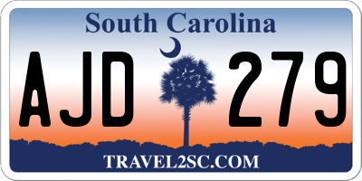 SC license plate AJD279