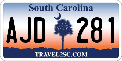 SC license plate AJD281