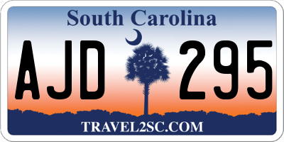 SC license plate AJD295