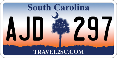 SC license plate AJD297