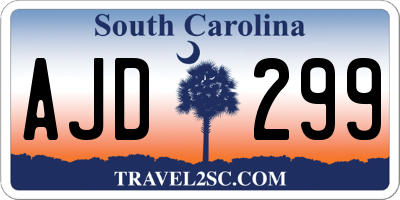SC license plate AJD299