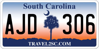 SC license plate AJD306