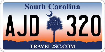 SC license plate AJD320