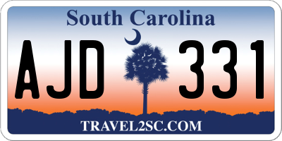 SC license plate AJD331