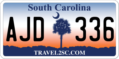 SC license plate AJD336