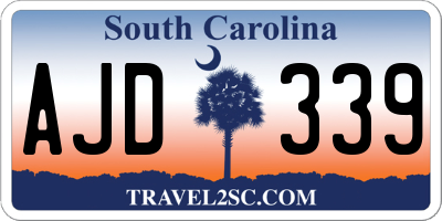SC license plate AJD339