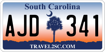 SC license plate AJD341